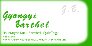 gyongyi barthel business card